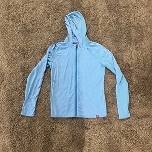 HUK Lightweight Blue Full-Zip with Hood